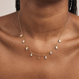 Initial Drop Necklace (Emerald Cut)