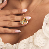 Heart Double Photo Locket Necklace