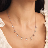 Initial Drop Necklace (Marquise Cut)