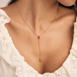 Ayana Initial Birthstone Necklace