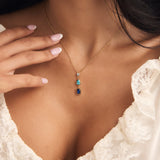 Trio Birthstone Drop Necklace