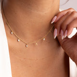 Initial Drop Necklace (Marquise Cut)