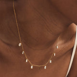 Initial Drop Necklace (Emerald Cut)