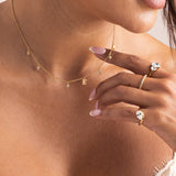 Initial Drop Necklace (Marquise Cut)