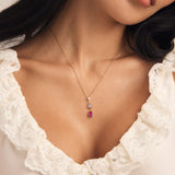 Trio Birthstone Drop Necklace
