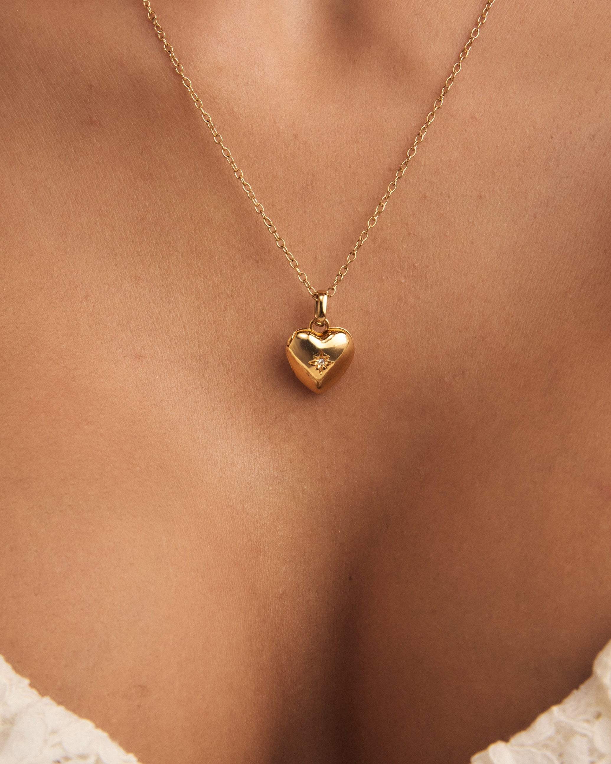 Star Photo Locket Necklace