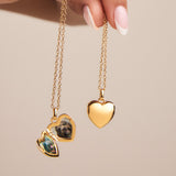 Heart Double Photo Locket Necklace