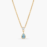 Duo Birthstone Drop Necklace