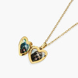Heart Double Photo Locket Necklace