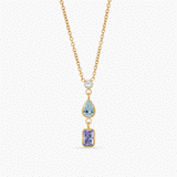 Trio Birthstone Drop Necklace