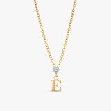 Ayana Birthstone Initial Necklace
