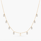 Initial Drop Necklace (Emerald Cut)