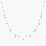 Initial Drop Necklace (Marquise Cut)